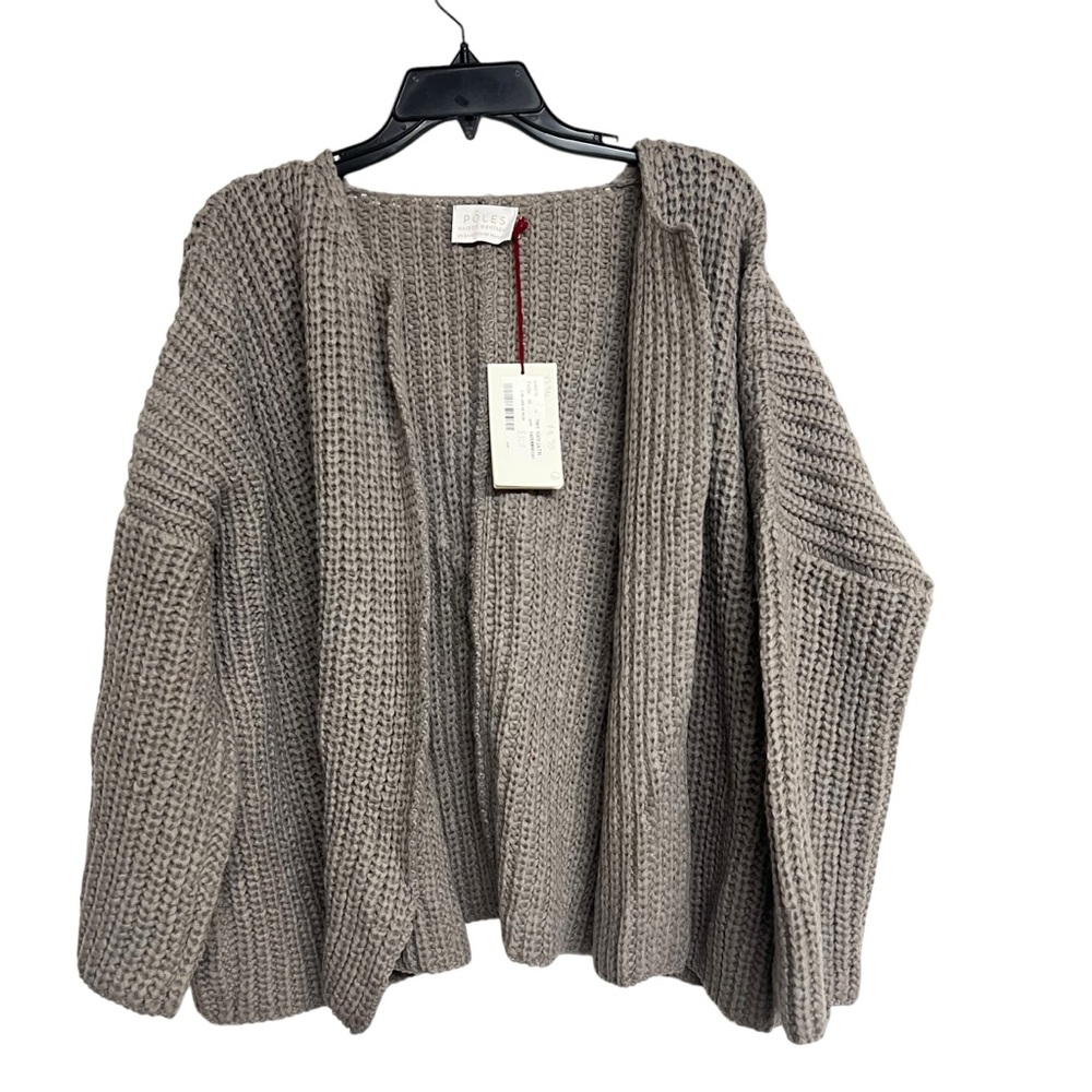 New Poles Maison Montagut Knit Long Sleeve Wool Blend Cardigan